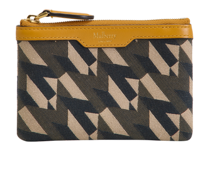 Mulberry Coin Purse, &pound;80, Accessories, Beige/Brown/Yellow, Canvas/Leather, Front view